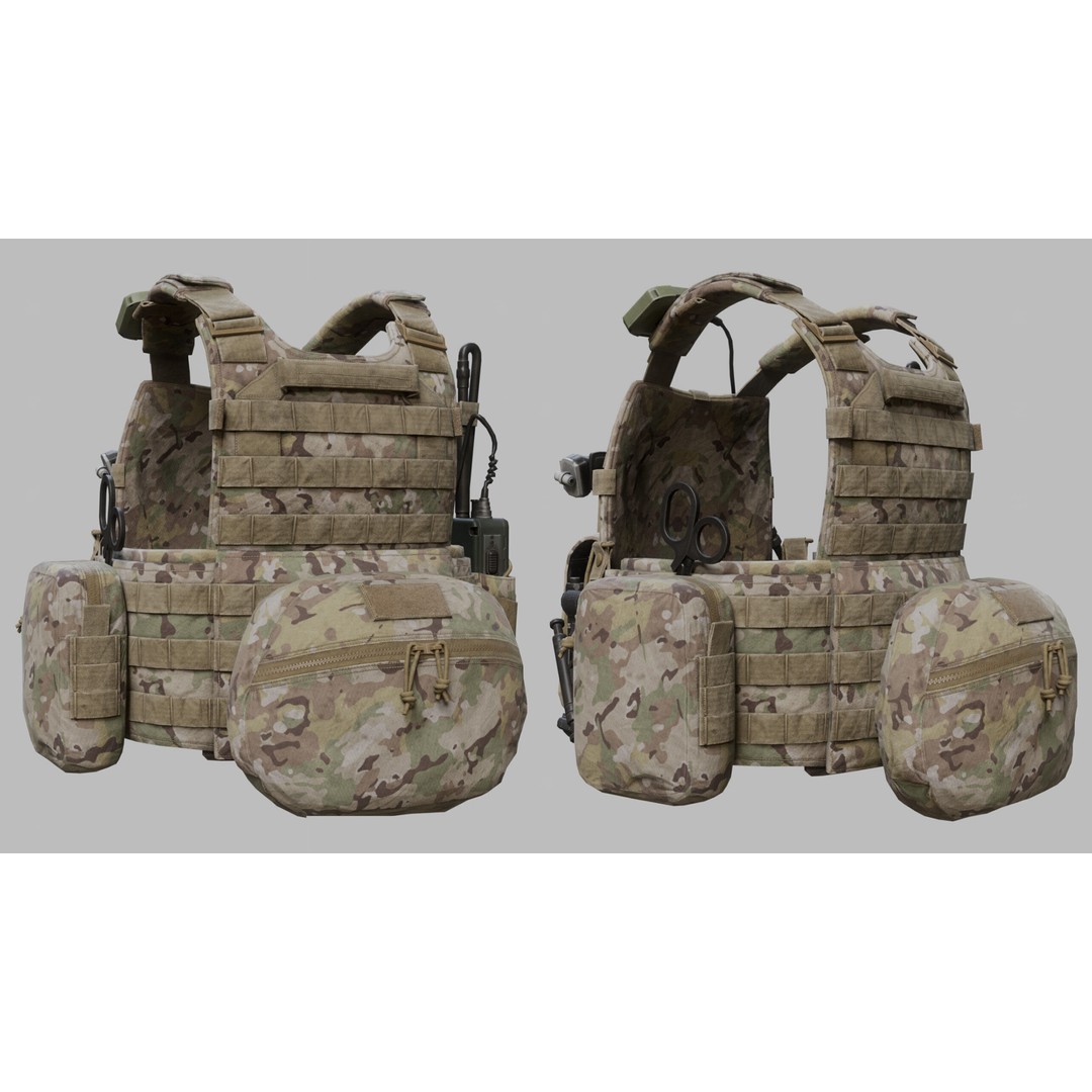 Tactical Vest 3D Model – Low Poly Game-Ready Asset, FBX & OBJ - View 6