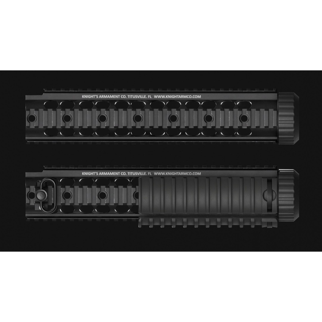 KAC SR-25 Handguard 3D Model – Low Poly Game Asset, FBX & OBJ - View 5