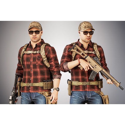 Casual Soldier 3D Model – Low Poly Rigged Character for Games, FBX