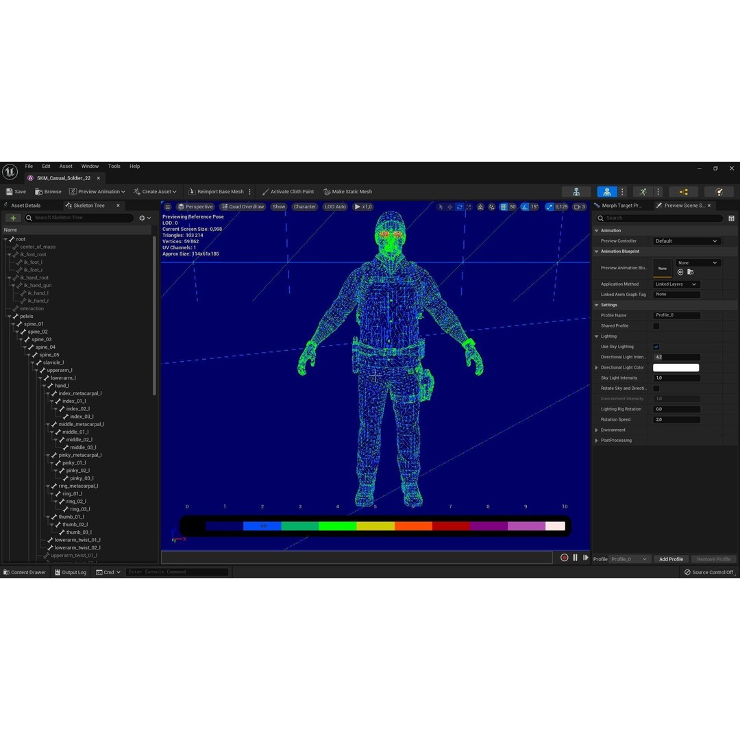 Casual Soldier 3D Model – Low Poly Rigged Character for Games, FBX - View 5