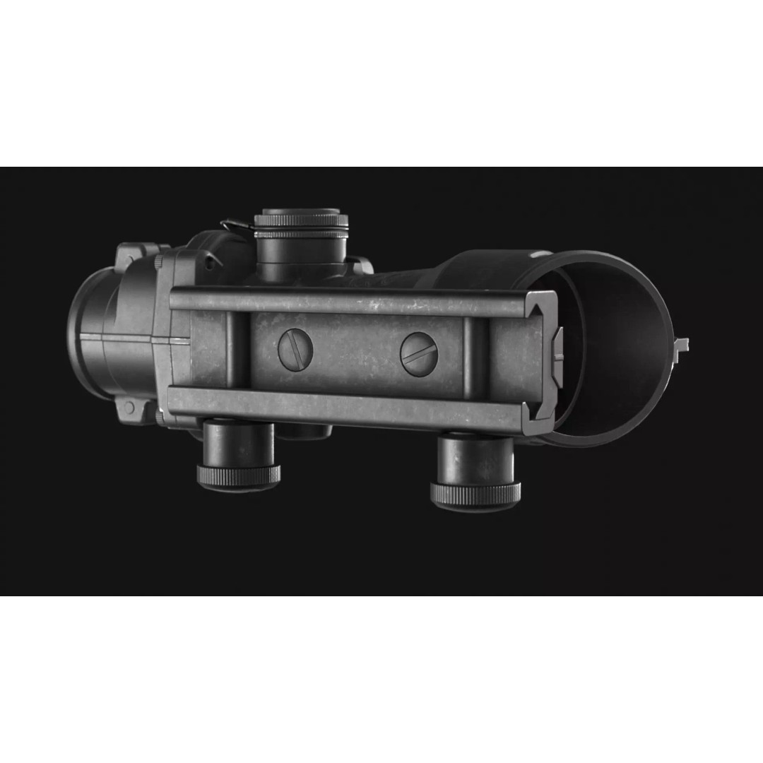 Trijicon ACOG TA01NSN 3D Model – Low Poly Game Asset, FBX & OBJ - View 9