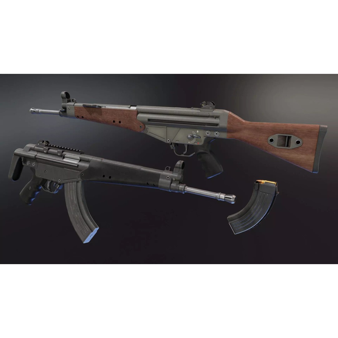Rheinmetall RH4 Prototype 3D Model – Low Poly Rigged Asset, FBX - View 2