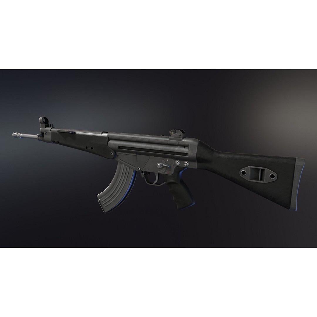 Rheinmetall RH4 Prototype 3D Model – Low Poly Rigged Asset, FBX - View 3