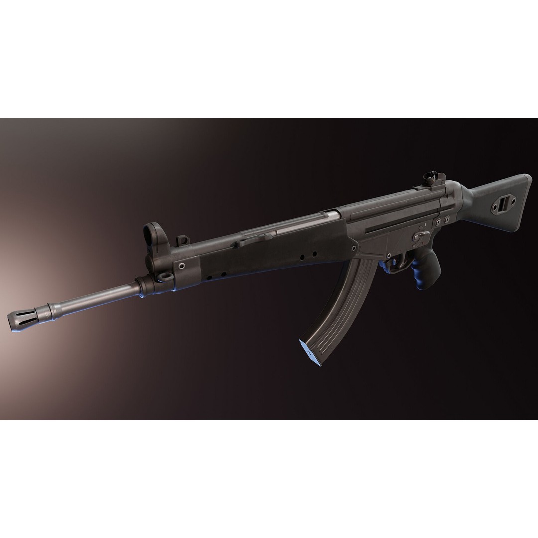 Rheinmetall RH4 Prototype 3D Model – Low Poly Rigged Asset, FBX - View 5