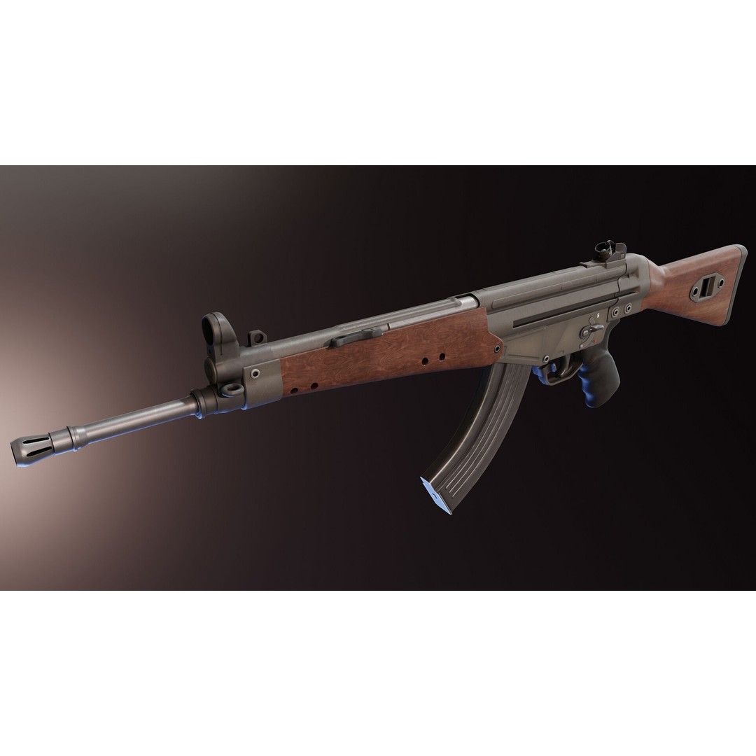 Rheinmetall RH4 Prototype 3D Model – Low Poly Rigged Asset, FBX - View 6
