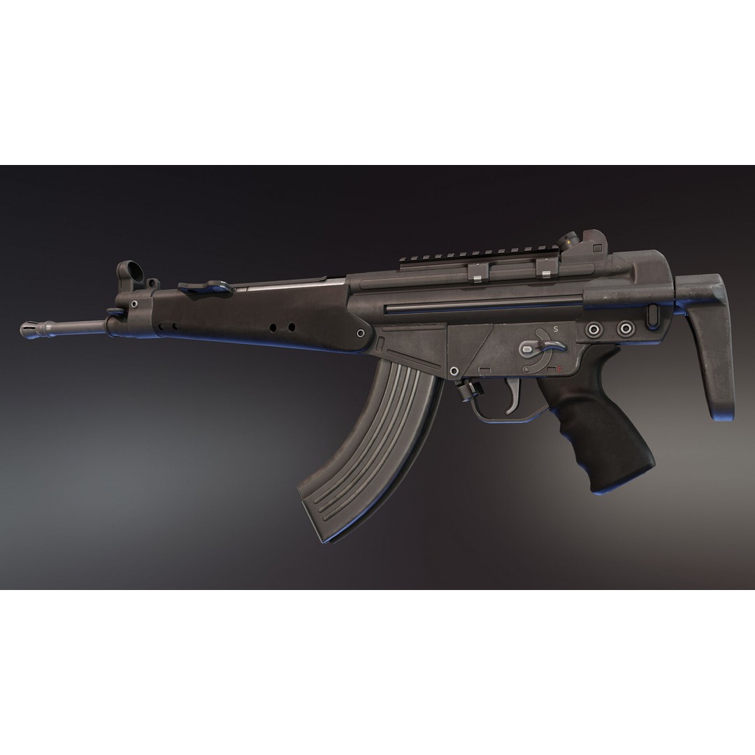 Rheinmetall RH4 Prototype 3D Model – Low Poly Rigged Asset, FBX - View 7