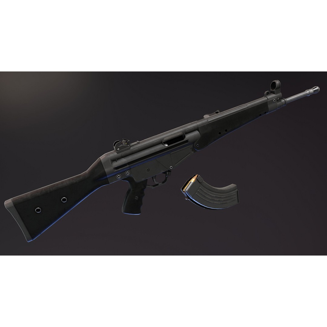 Rheinmetall RH4 Prototype 3D Model – Low Poly Rigged Asset, FBX - View 9