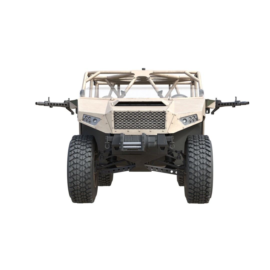 Polaris Dagor 3D Model – Low Poly Military Vehicle, FBX, Game Ready - View 10