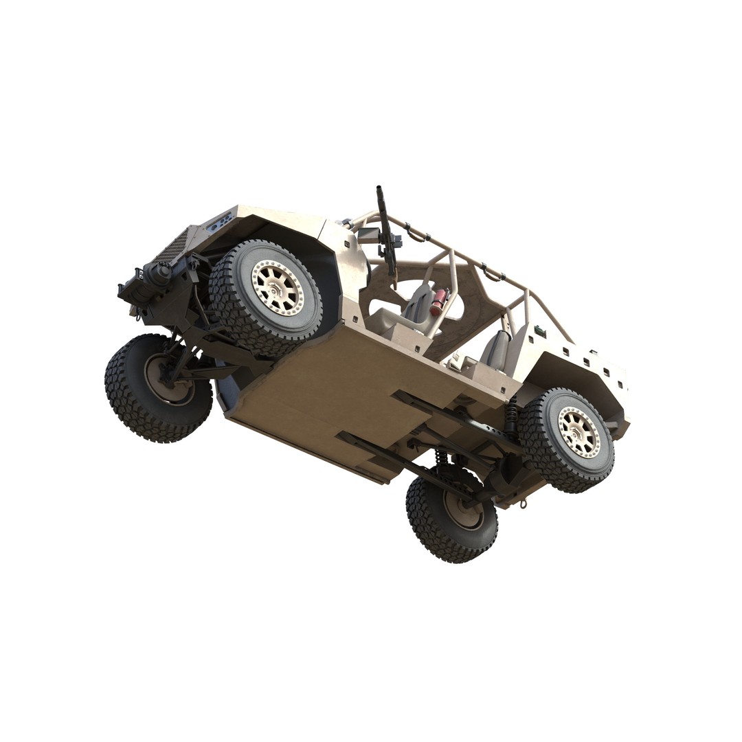 Polaris Dagor 3D Model – Low Poly Military Vehicle, FBX, Game Ready - View 12