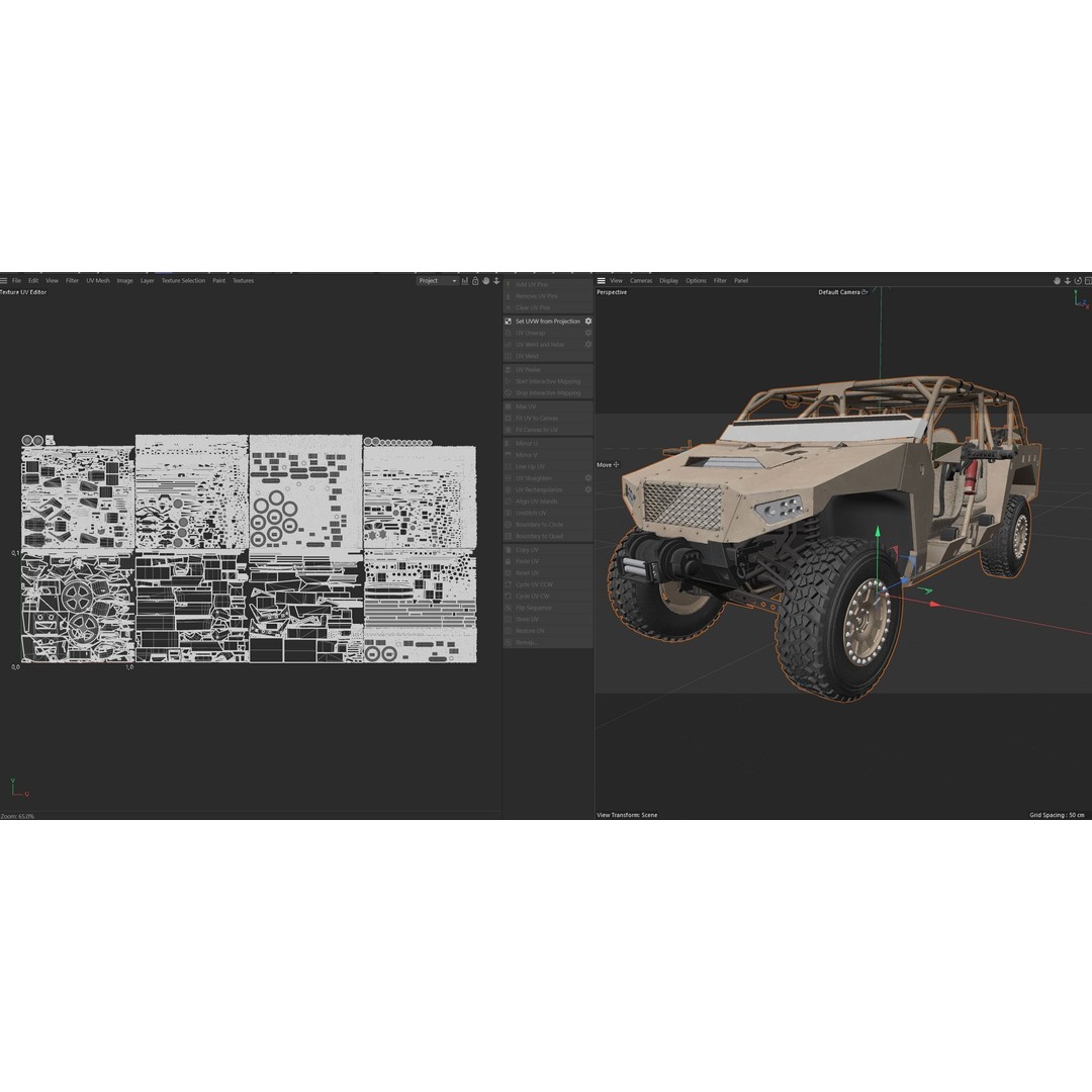 Polaris Dagor 3D Model – Low Poly Military Vehicle, FBX, Game Ready - View 13