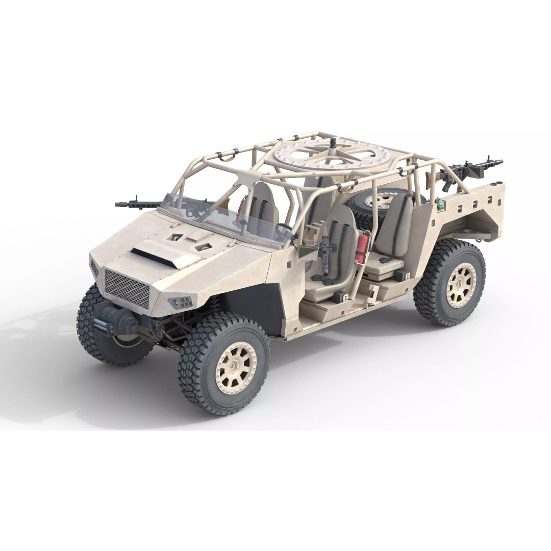 Polaris Dagor 3D Model – Low Poly Military Vehicle, FBX, Game Ready - View 2