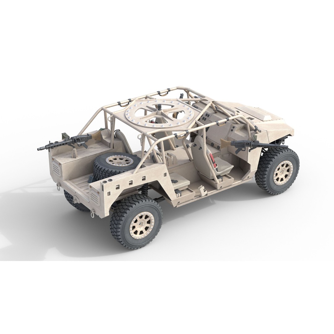 Polaris Dagor 3D Model – Low Poly Military Vehicle, FBX, Game Ready - View 3