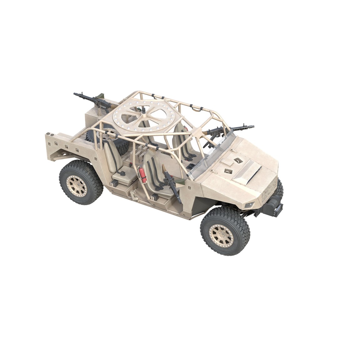 Polaris Dagor 3D Model – Low Poly Military Vehicle, FBX, Game Ready - View 5