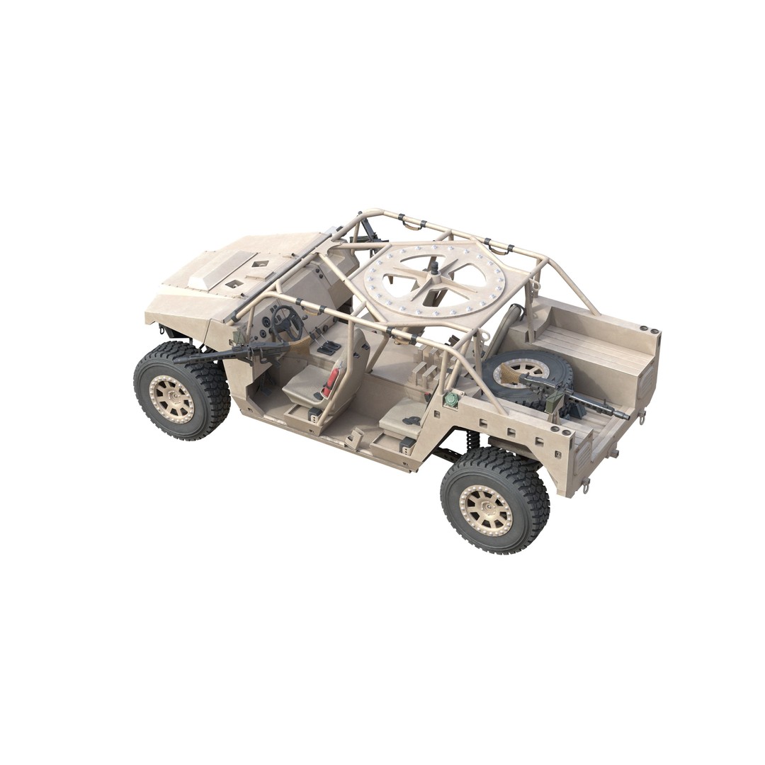 Polaris Dagor 3D Model – Low Poly Military Vehicle, FBX, Game Ready - View 6