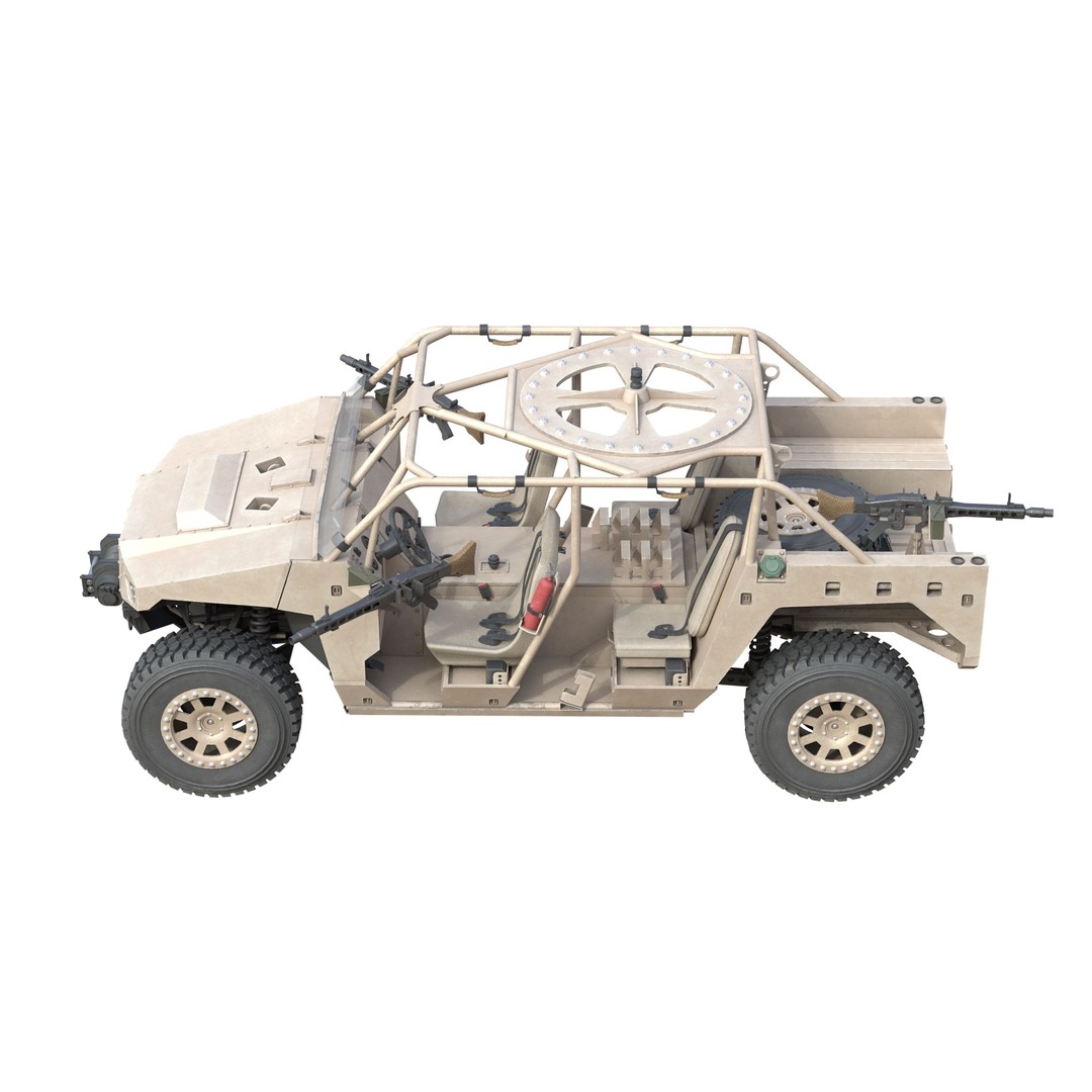 Polaris Dagor 3D Model – Low Poly Military Vehicle, FBX, Game Ready - View 8
