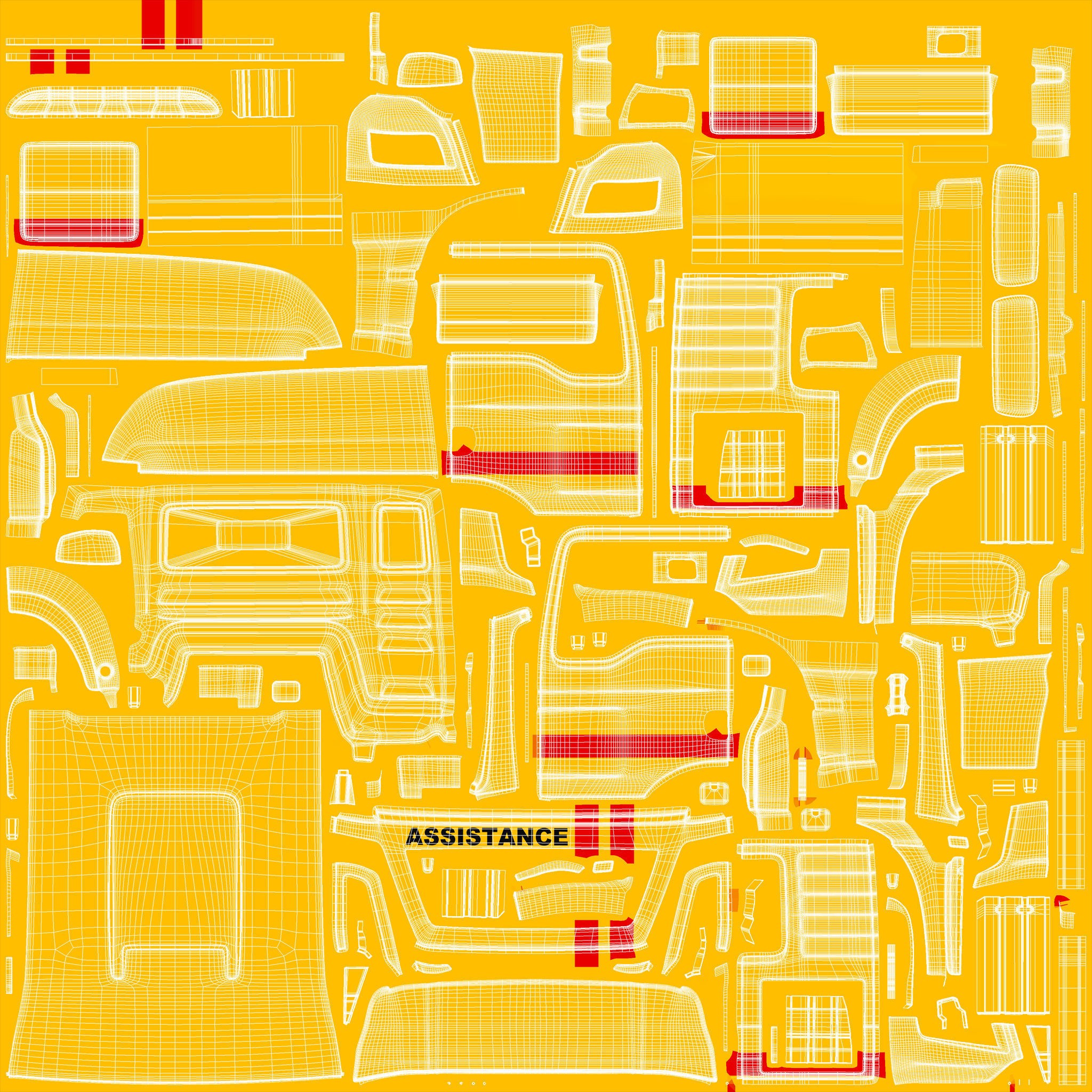 Tow Truck 8X4 - Low-Poly Game-Ready 3D Model