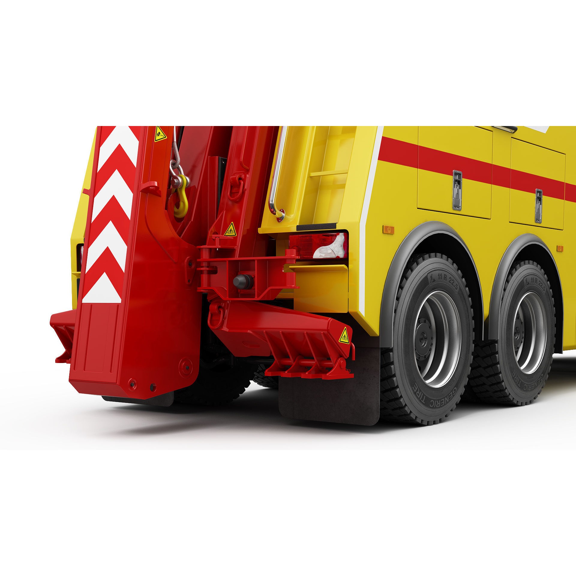 Tow Truck 8X4 - Low-Poly Game-Ready 3D Model - View 10