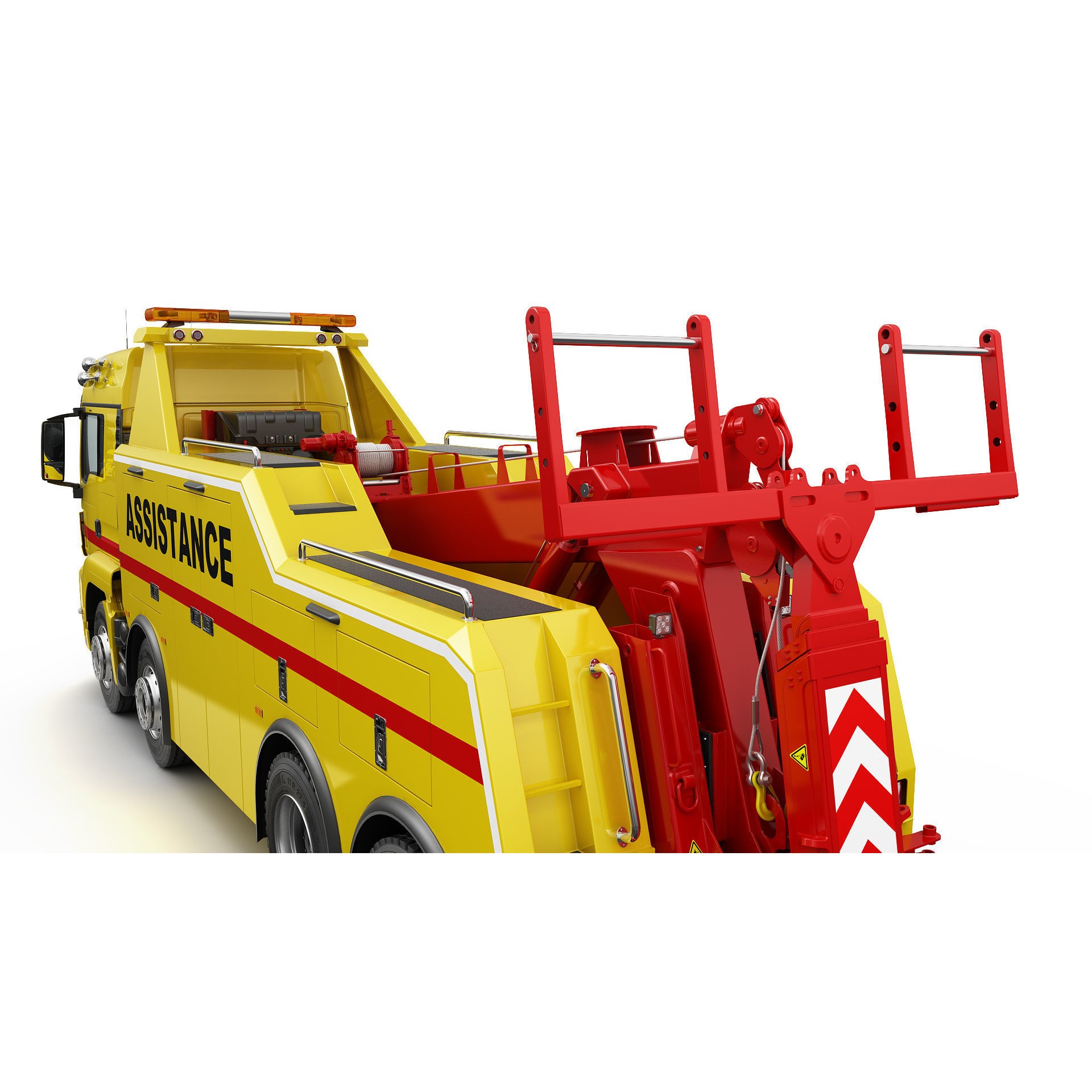 Tow Truck 8X4 - Low-Poly Game-Ready 3D Model - View 11