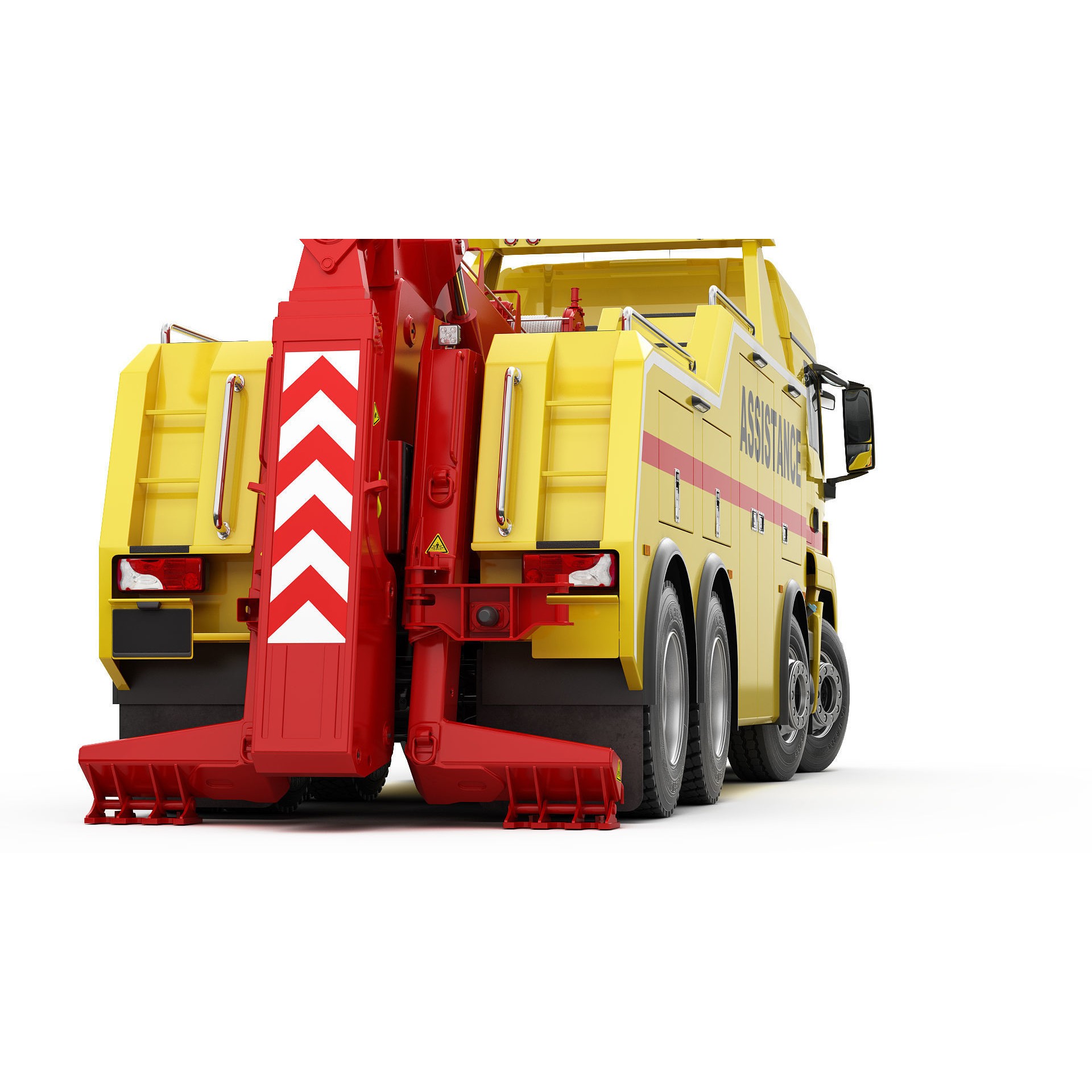 Tow Truck 8X4 - Low-Poly Game-Ready 3D Model - View 12