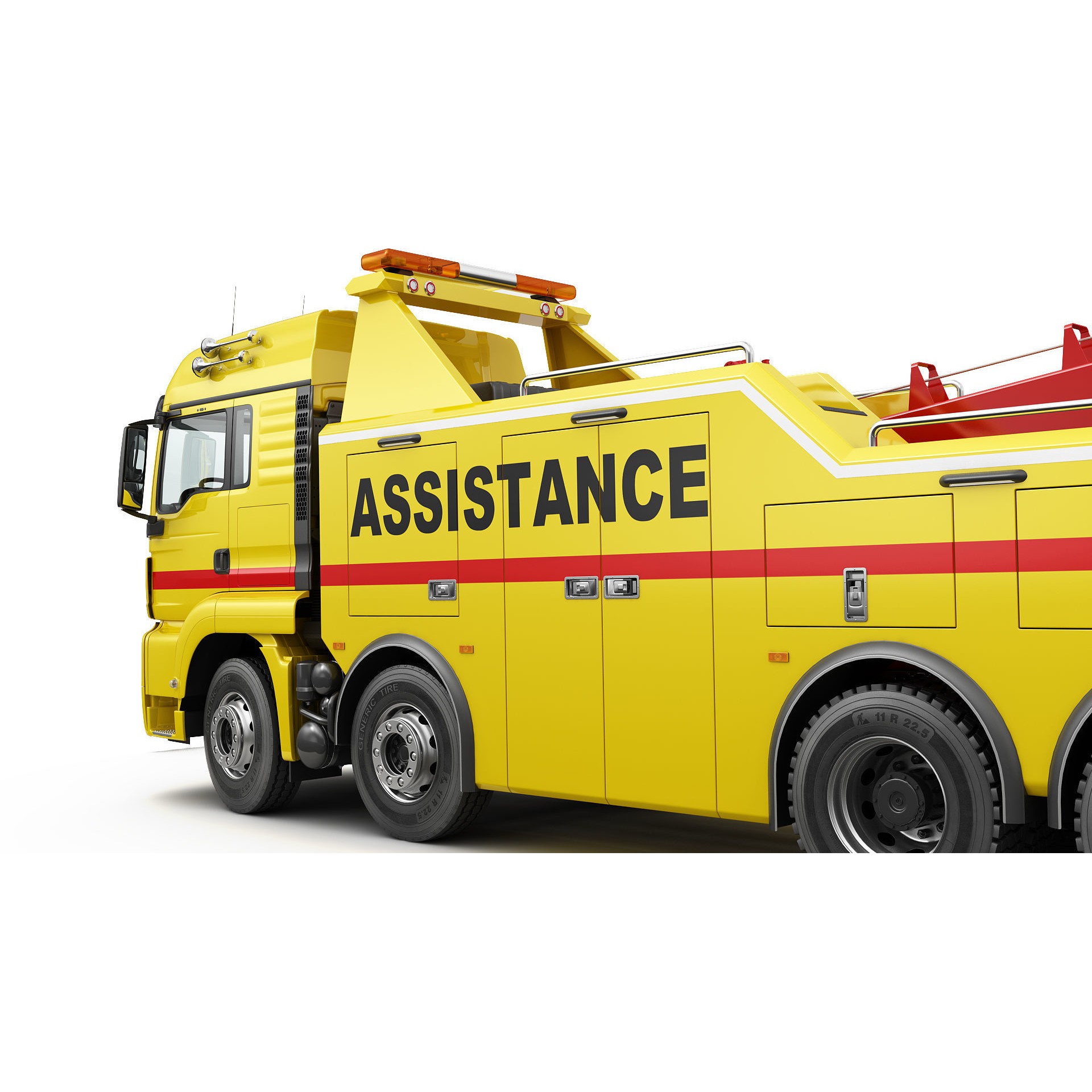 Tow Truck 8X4 - Low-Poly Game-Ready 3D Model - View 15