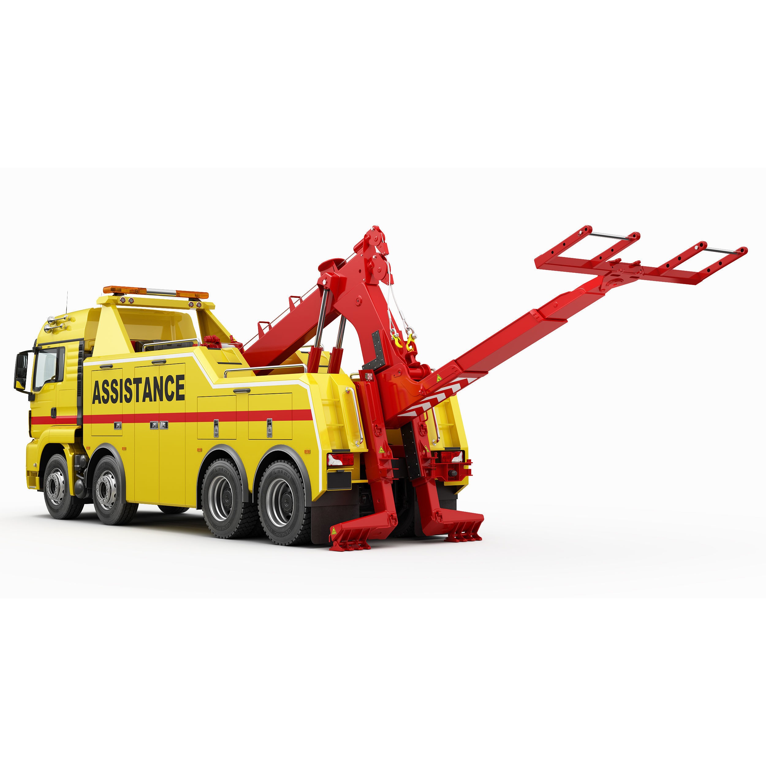 Tow Truck 8X4 - Low-Poly Game-Ready 3D Model - View 16