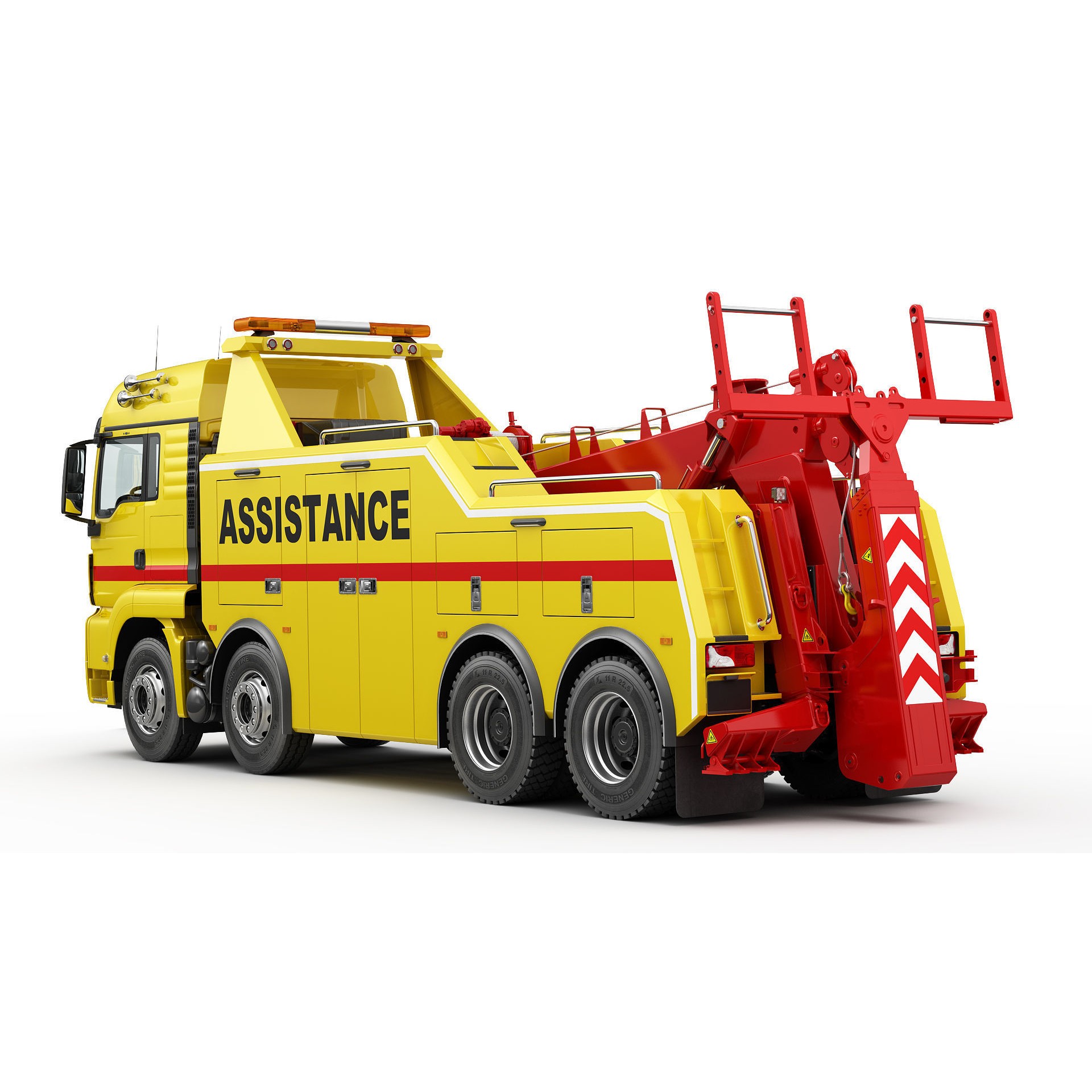 Tow Truck 8X4 - Low-Poly Game-Ready 3D Model - View 5