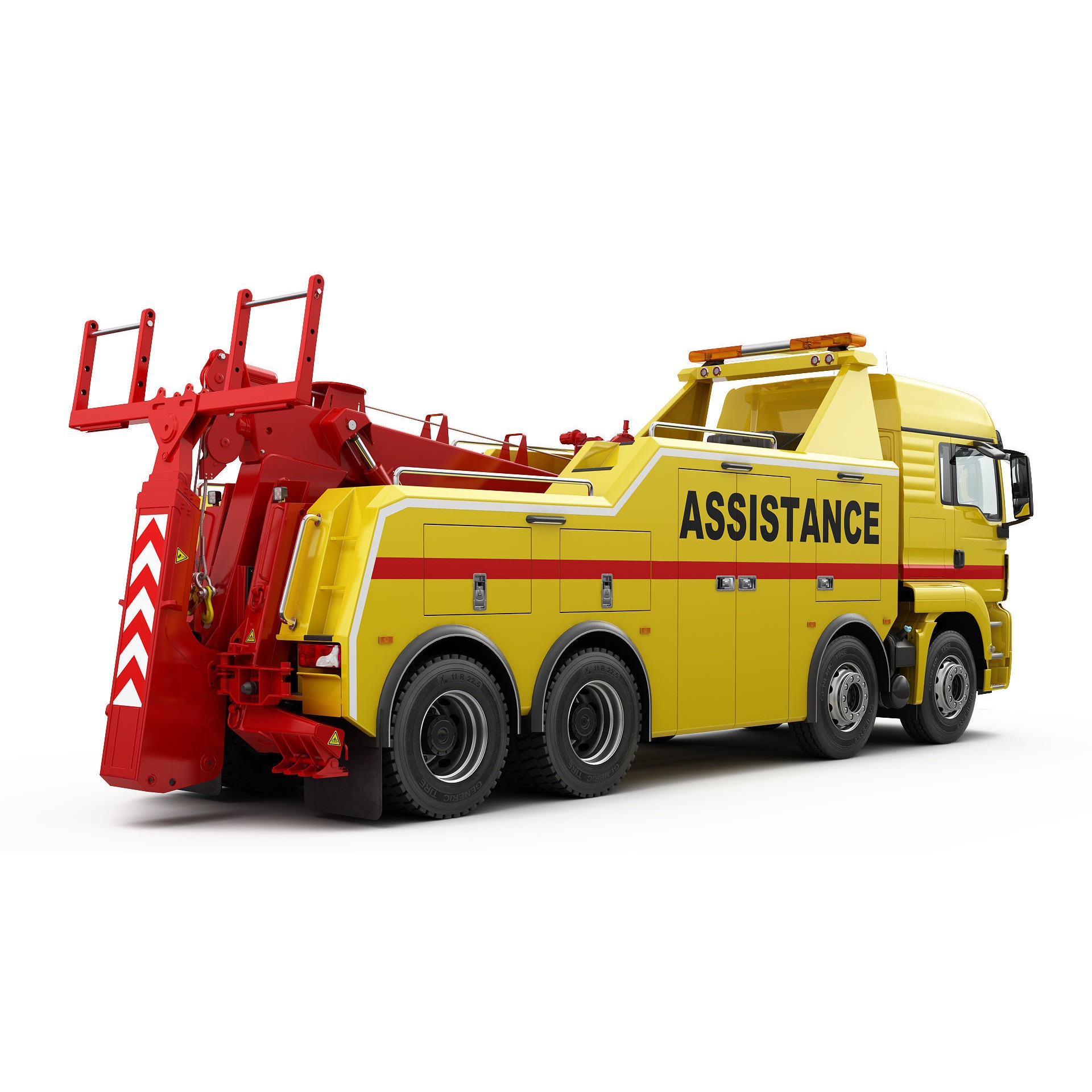 Tow Truck 8X4 - Low-Poly Game-Ready 3D Model - View 6