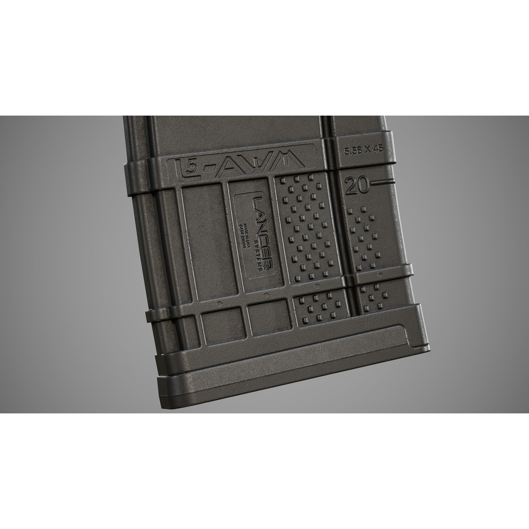 L5AWM 3D Model – Low Poly Game Ready Rifle with PBR Textures - View 16