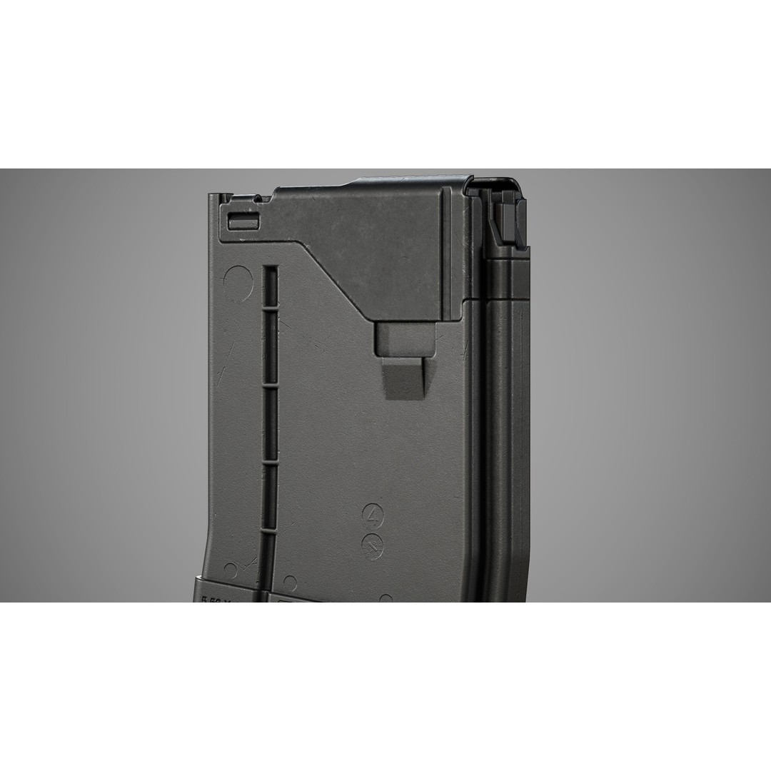 L5AWM 3D Model – Low Poly Game Ready Rifle with PBR Textures - View 19