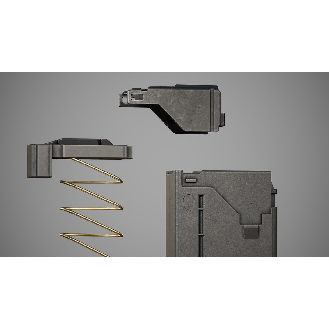 L5AWM 3D Model – Low Poly Game Ready Rifle with PBR Textures - View 21