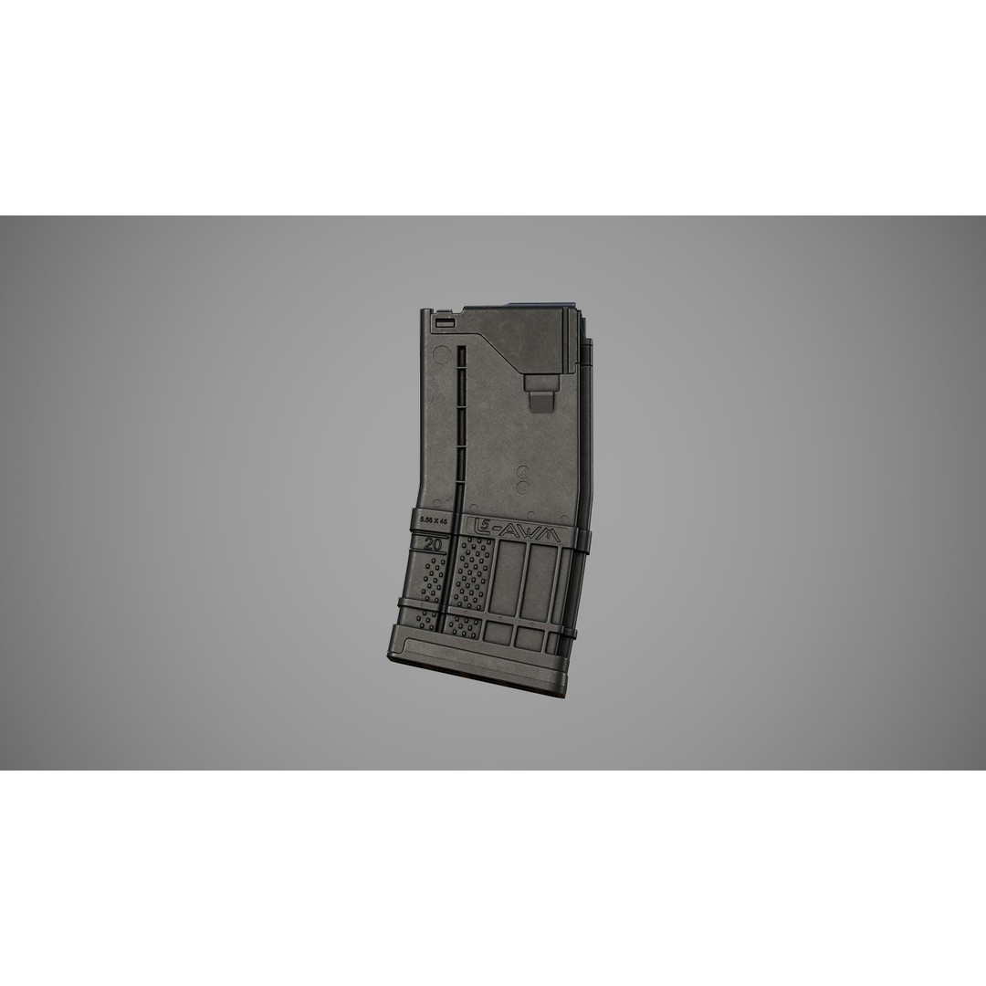 L5AWM 3D Model – Low Poly Game Ready Rifle with PBR Textures - View 5