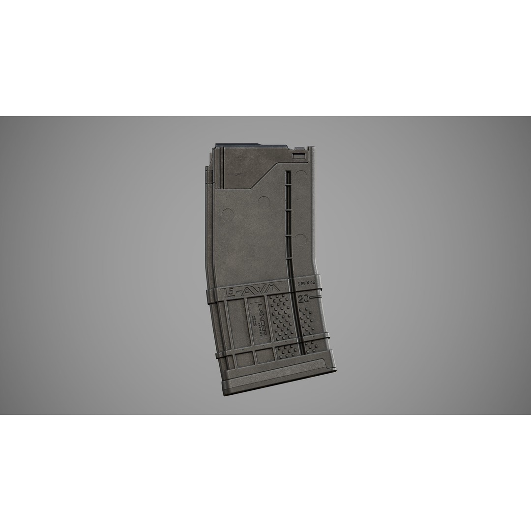 L5AWM 3D Model – Low Poly Game Ready Rifle with PBR Textures - View 6