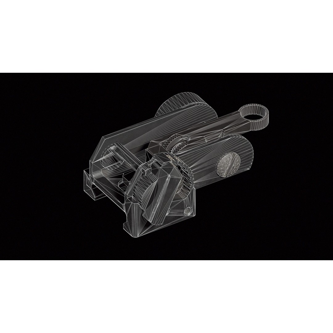 Matech Back Up Iron Sights 3D Model – Low Poly Game Asset, FBX - View 8