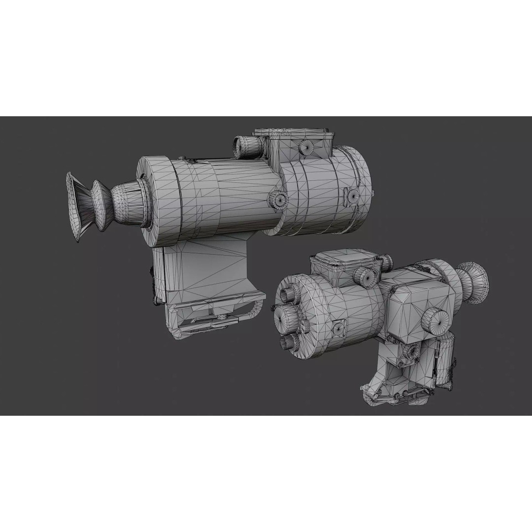 1PN51 Night Scope 3D Model – Low Poly Military Optics, FBX