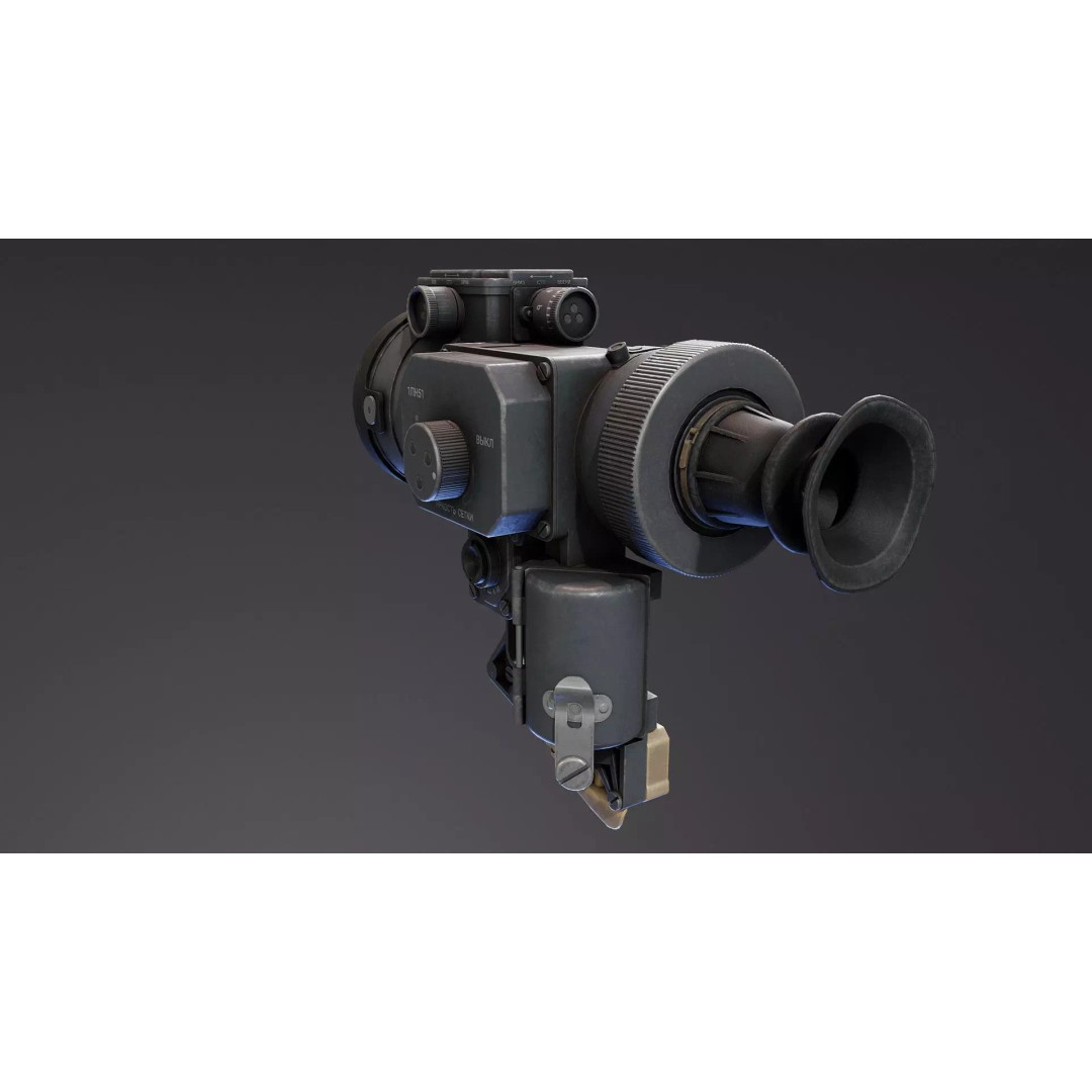1PN51 Night Scope 3D Model – Low Poly Military Optics, FBX - View 4