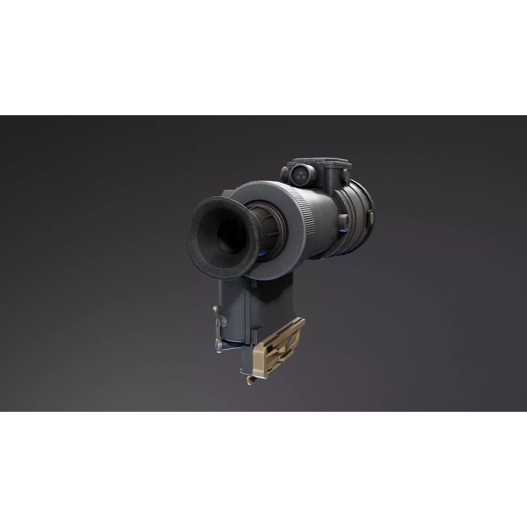 1PN51 Night Scope 3D Model – Low Poly Military Optics, FBX - View 6
