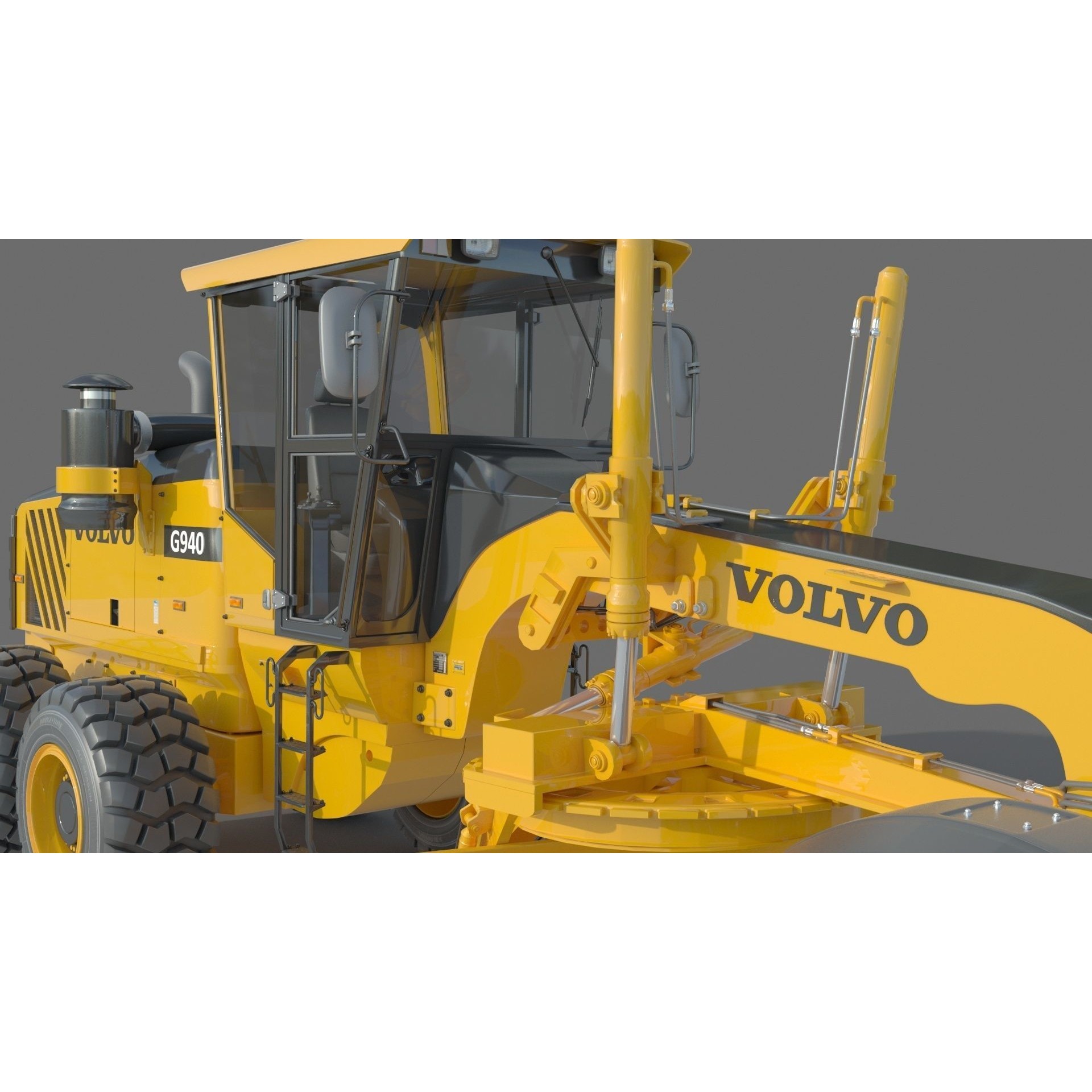 Volvo G940 Grader - Game-Ready 3D Model - View 10