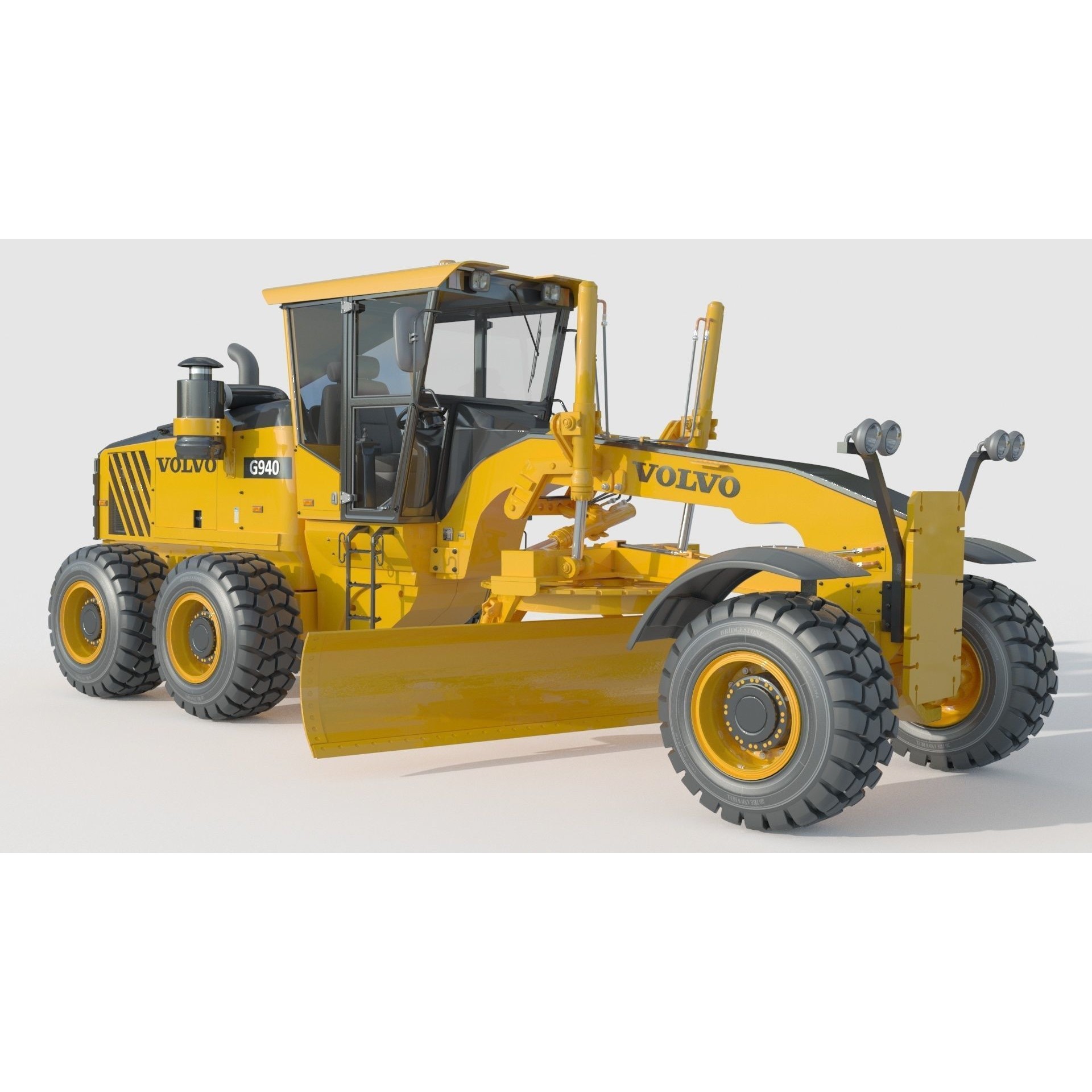 Volvo G940 Grader - Game-Ready 3D Model - View 3