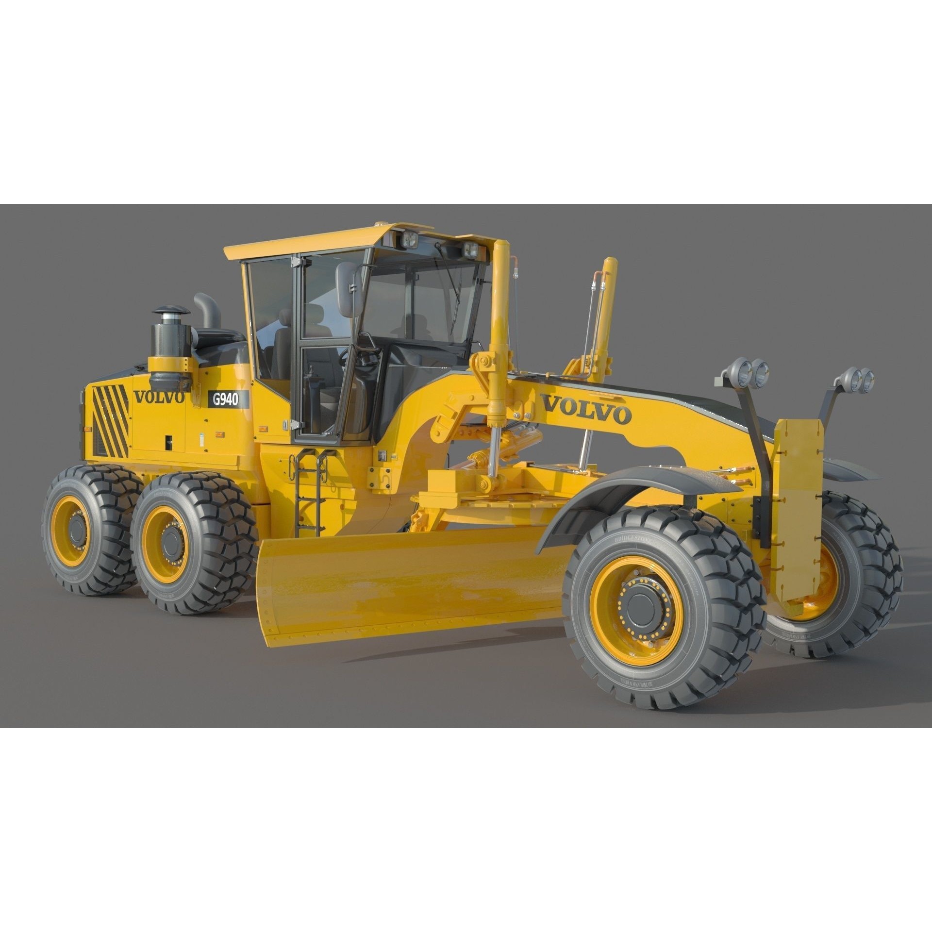 Volvo G940 Grader - Game-Ready 3D Model - View 4