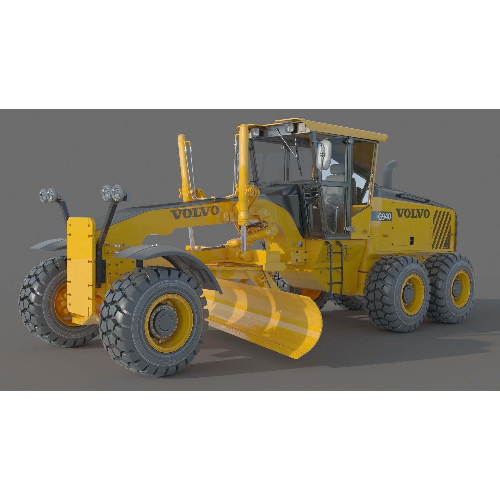 Volvo G940 Grader - Game-Ready 3D Model - View 6