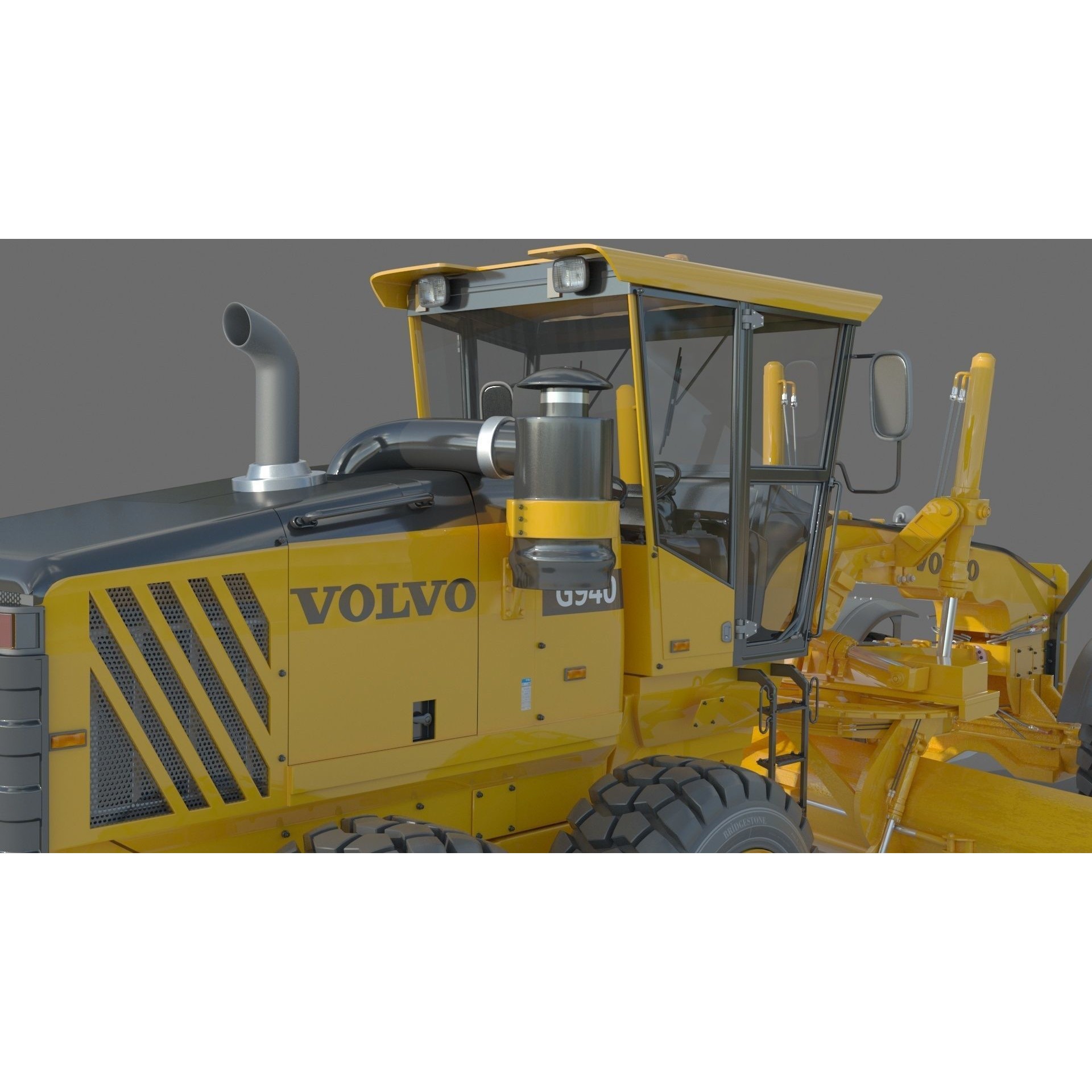Volvo G940 Grader - Game-Ready 3D Model - View 9