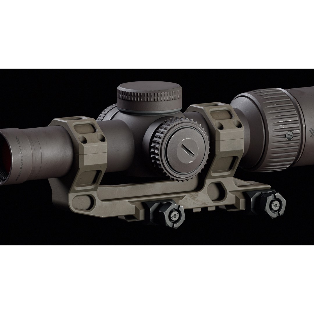 Vortex Razor Riflescope 3D Model – Low Poly Game Asset, FBX - View 11