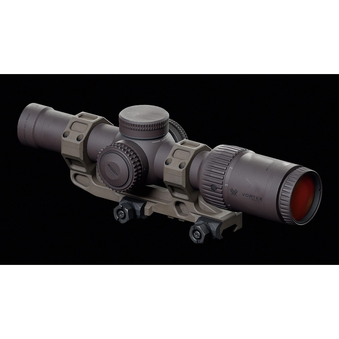 Vortex Razor Riflescope 3D Model – Low Poly Game Asset, FBX - View 3