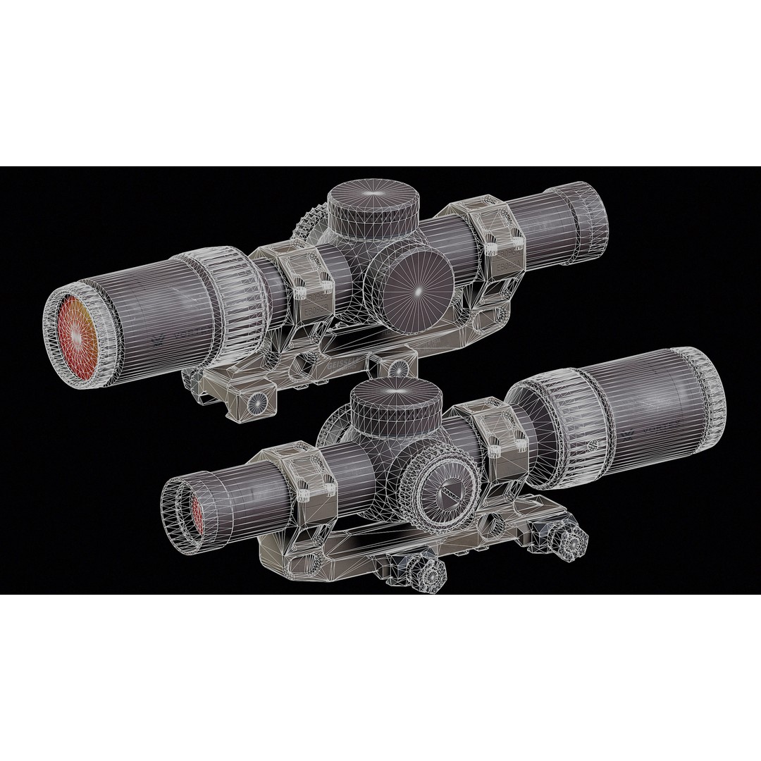 Vortex Razor Riflescope 3D Model – Low Poly Game Asset, FBX - View 7