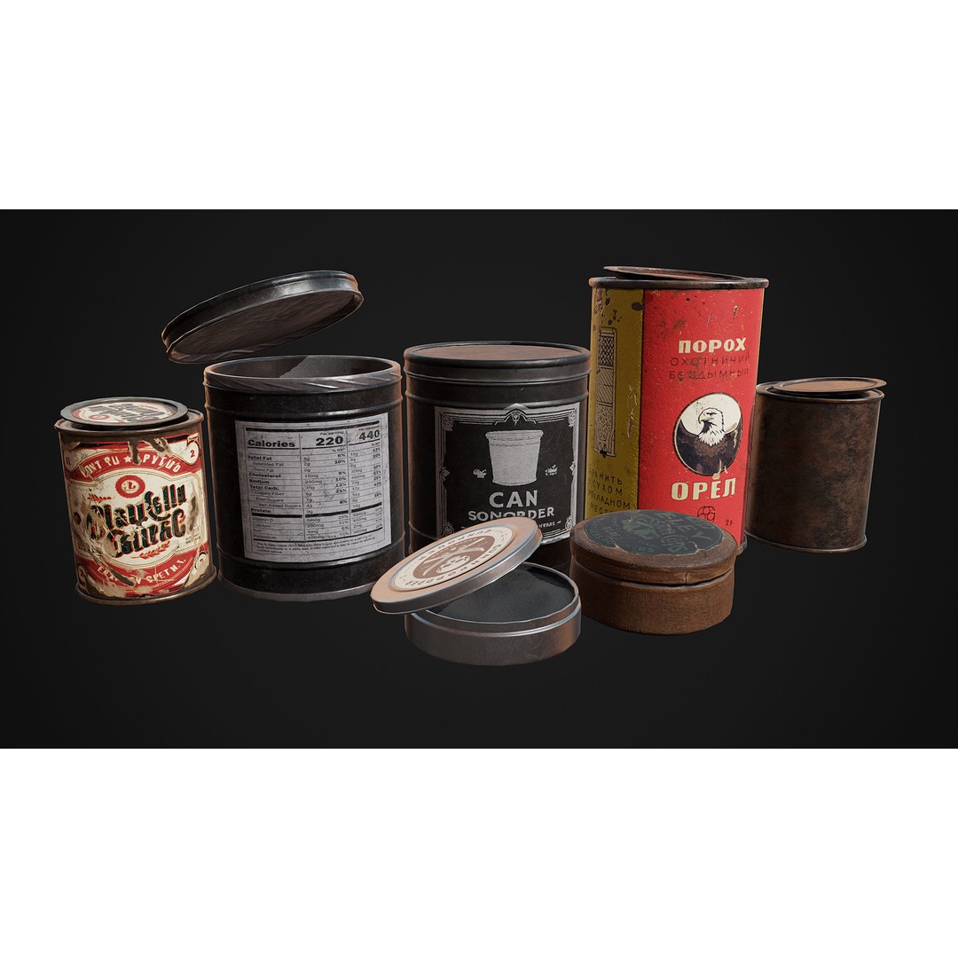 Ammo and Packages 3D Model – Low Poly Rigged Animated Asset, FBX - View 13