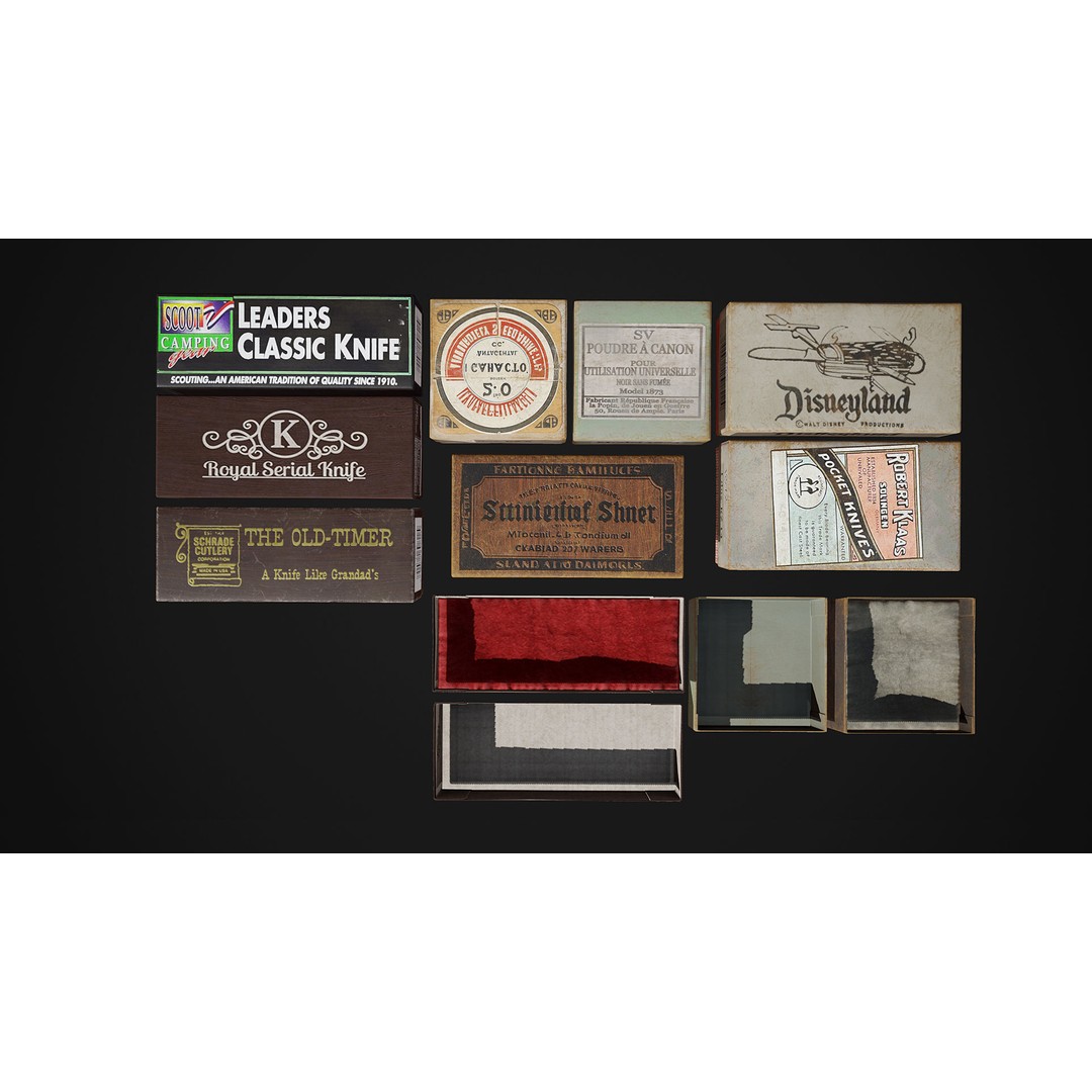Ammo and Packages 3D Model – Low Poly Rigged Animated Asset, FBX - View 14