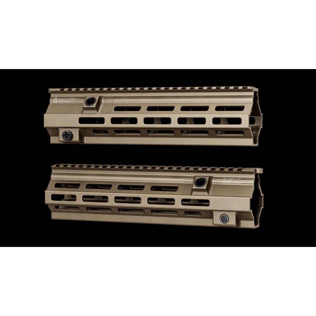 Geissele HK416 MK15 Handguards 3D Model – Low Poly PBR Game Asset, FBX - View 14