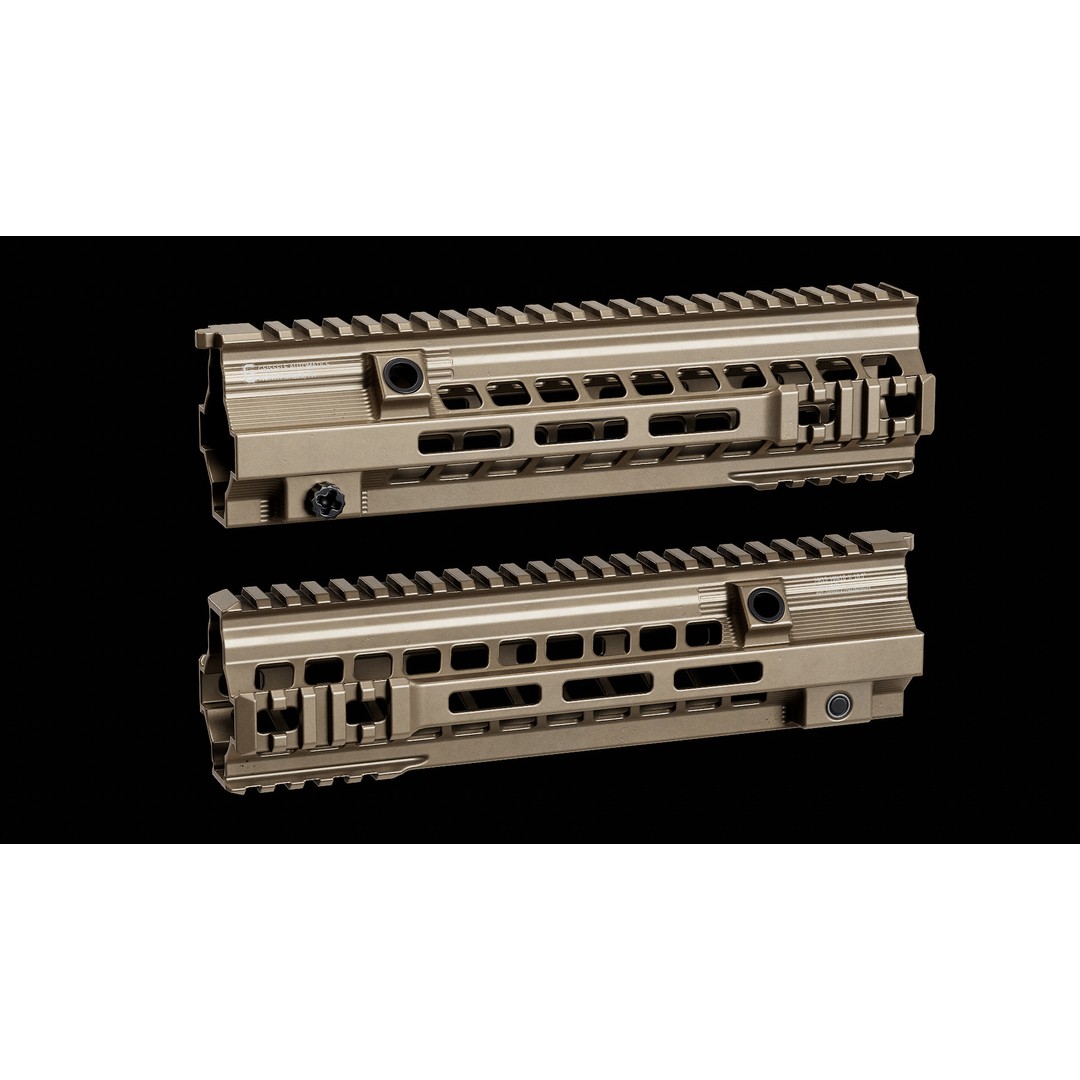 Geissele HK416 MK15 Handguards 3D Model – Low Poly PBR Game Asset, FBX - View 6