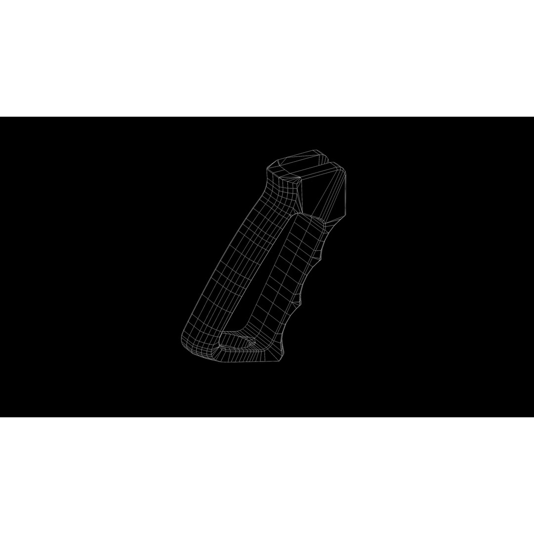 Guntec Ultralight Series Pistol Grip 3D Model – Low Poly Game Asset, FBX