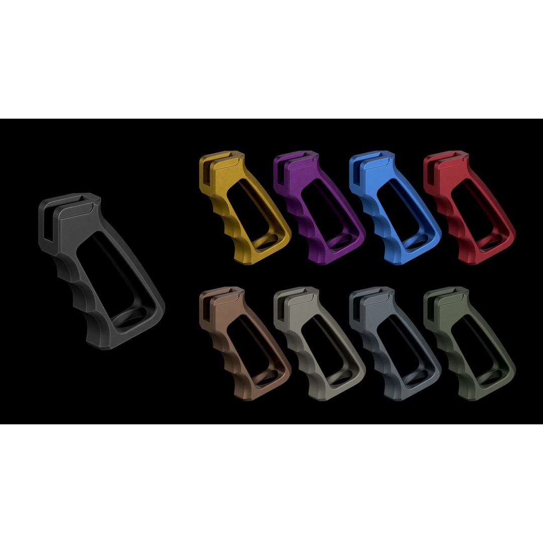 Guntec Ultralight Series Pistol Grip 3D Model – Low Poly Game Asset, FBX - View 3